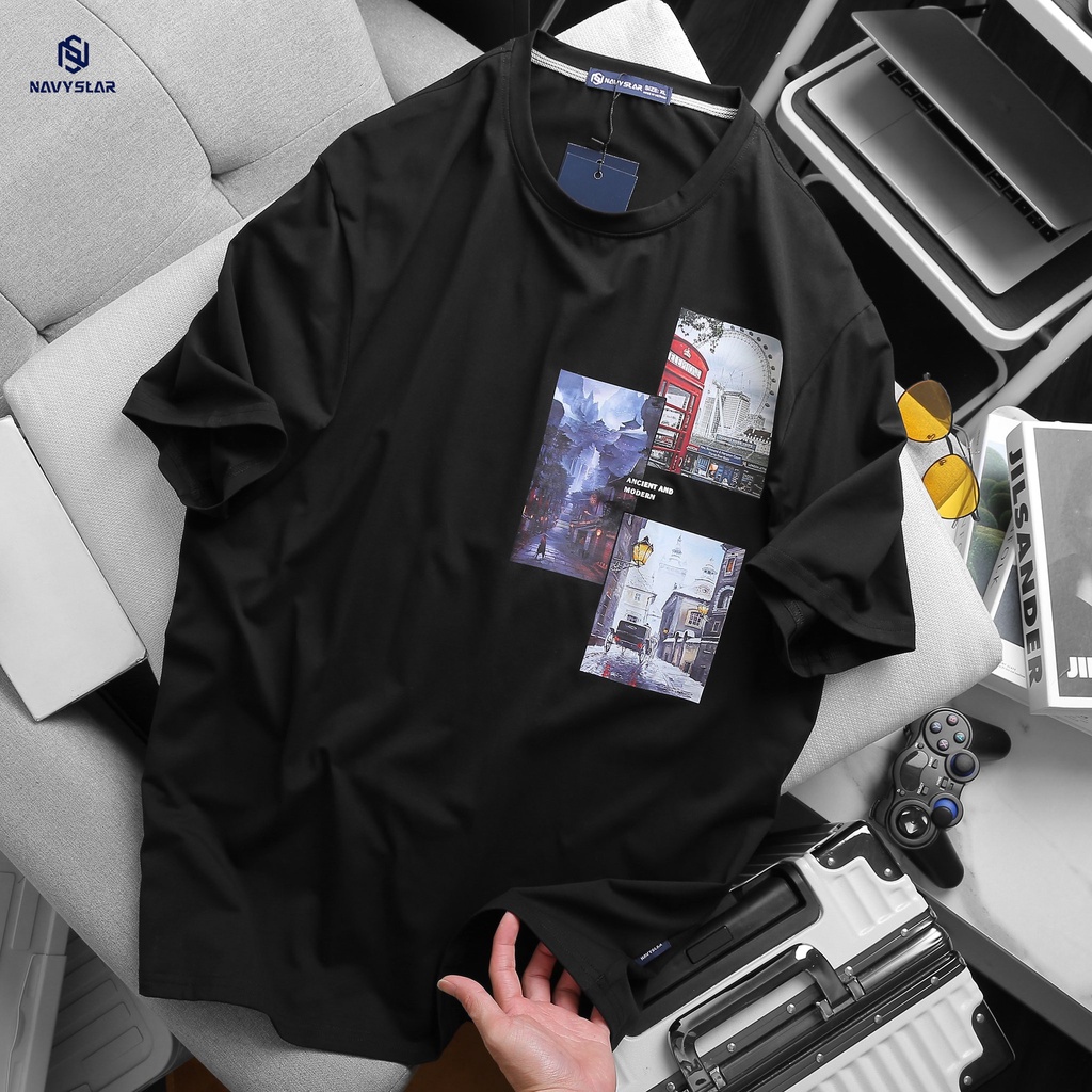 BIGSIZE NAM 80-140KG ÁO THUN IN PHONG CẢNH 2BIG NAVY STAR