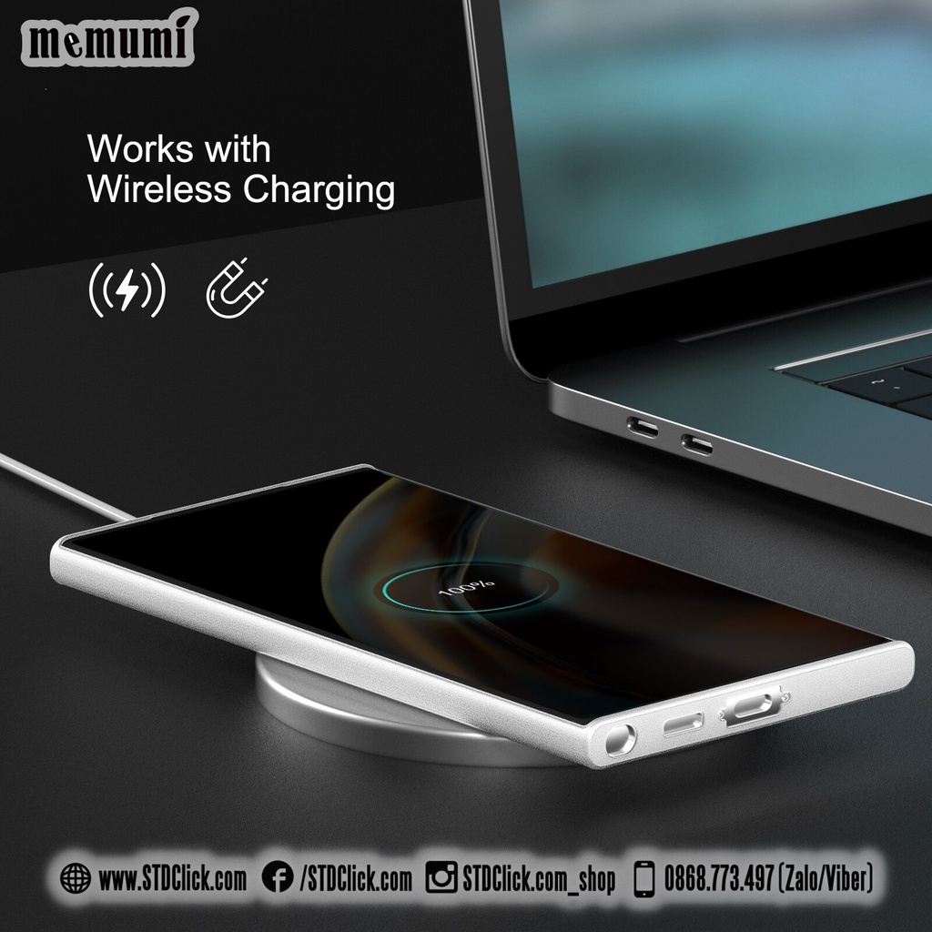ỐP LƯNG SAMSUNG GALAXY S23 ULTRA 5G MEMUMI MỎNG LỤA CHÍNH HÃNG