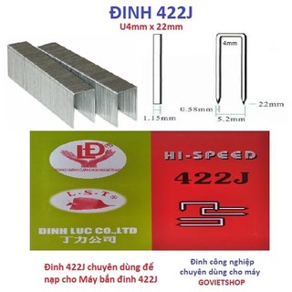 Đinh u 422J, đinh bắn gỗ ván, U4mm x dài 22mm chuyên nạp cho máy bắn đinh 422J