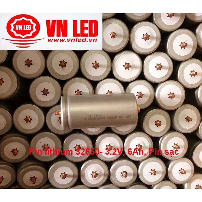 Combo 4 viên Pin lithium 32650 - 3.2V, 6Ah, kèm ốc vít, Pin sạc Lithium, cell pin