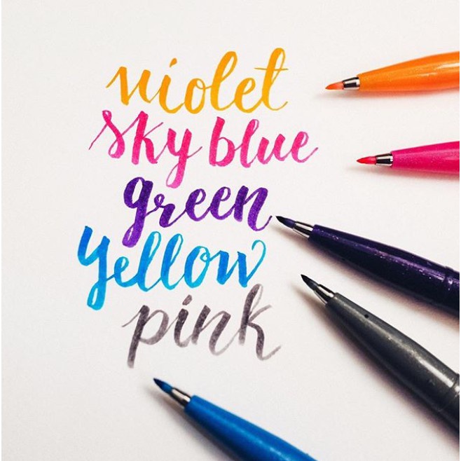 Bút viết Thư Pháp Calligraphy Pentel Brush Sign Pen