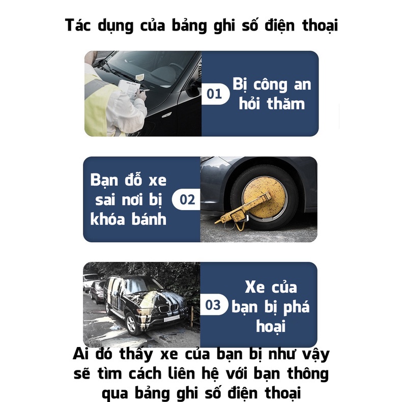 Bảng số điện thoại kèm búa thoát hiểm tặng kèm sáp thơm khử mùi ô tô cao cấp đặt taplo ô tô