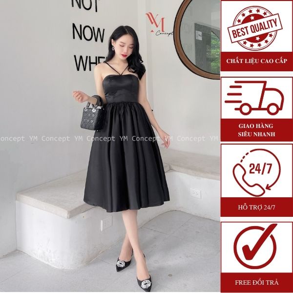 YM Concept Đầm 2 Dây Cúp Ngực Nơ Lưng Cực Xinh - D0532