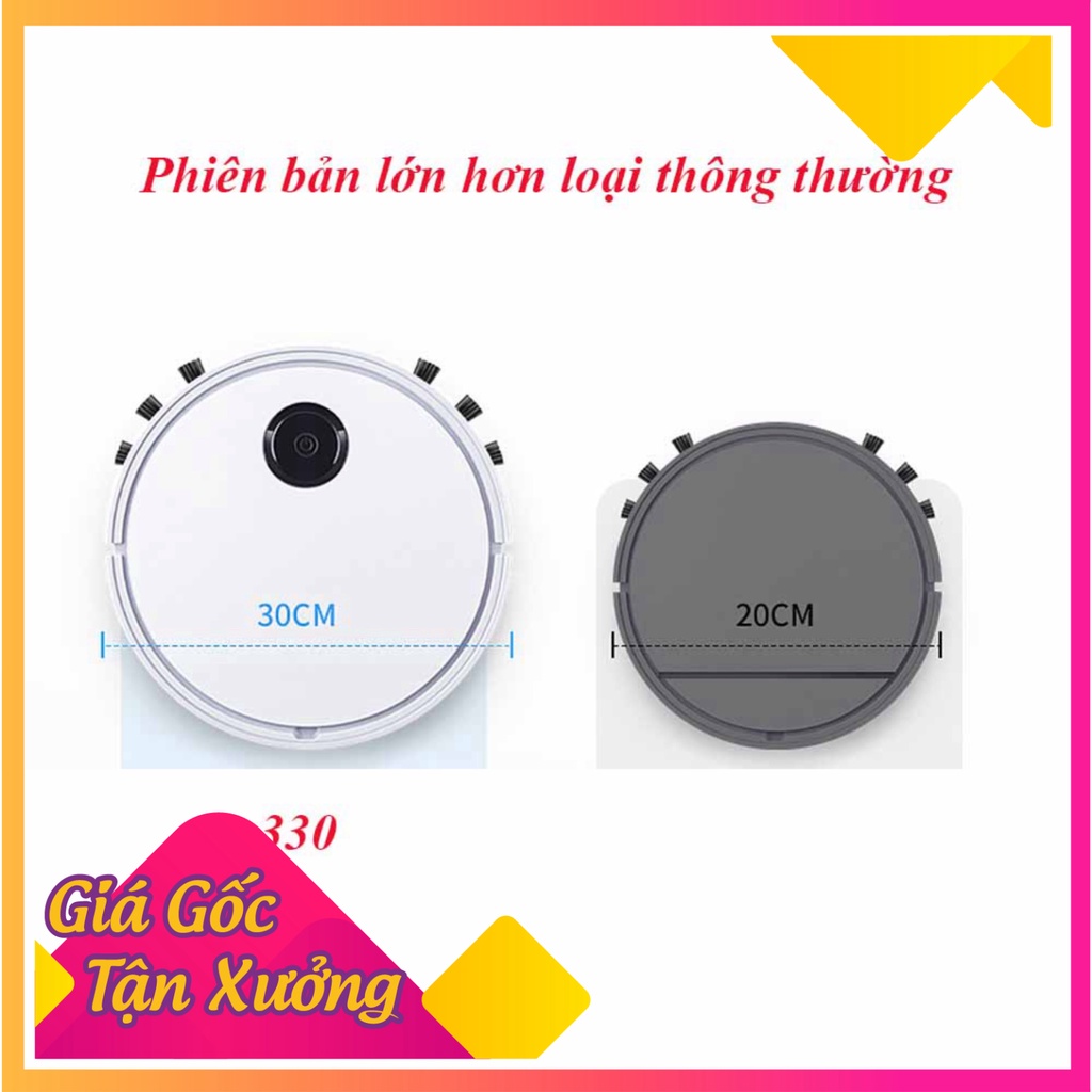 Robot Hút Bụi Lau Nhà,Máy Hút Bụi Phiên Bản Nâng Cấp, Lực Hút Cực Mạnh 3000mah, Cảm Biến Thông Minh, Pin Trâu