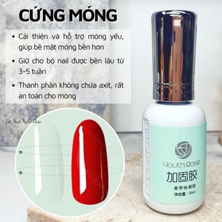Base, Top, Cứng Móng hoa hồng youth rose cao cấp mới 20ml - Hàng chính hãng