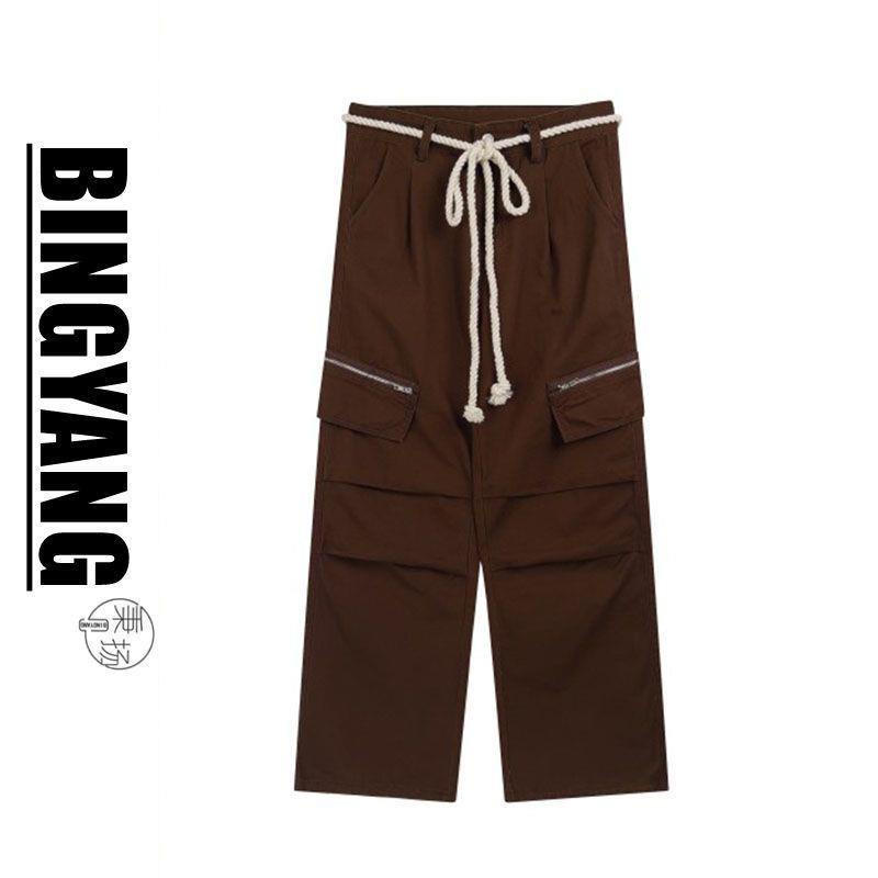 Set Áo Khoác Len Không Tay + Quần Yếm Dây Rút Phong Cách Retro Cho Nam Nữ