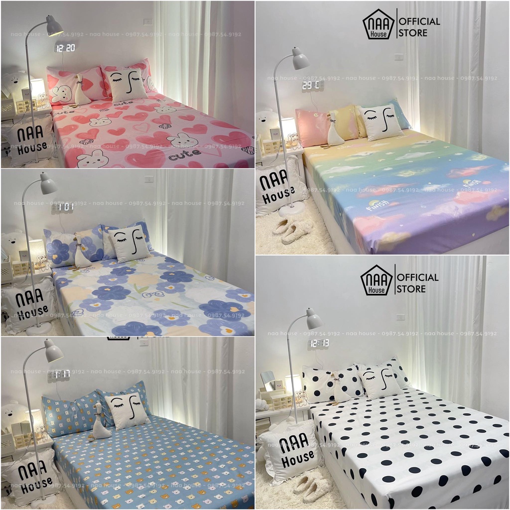 Bộ ga gối cotton 2D xuân NAA House