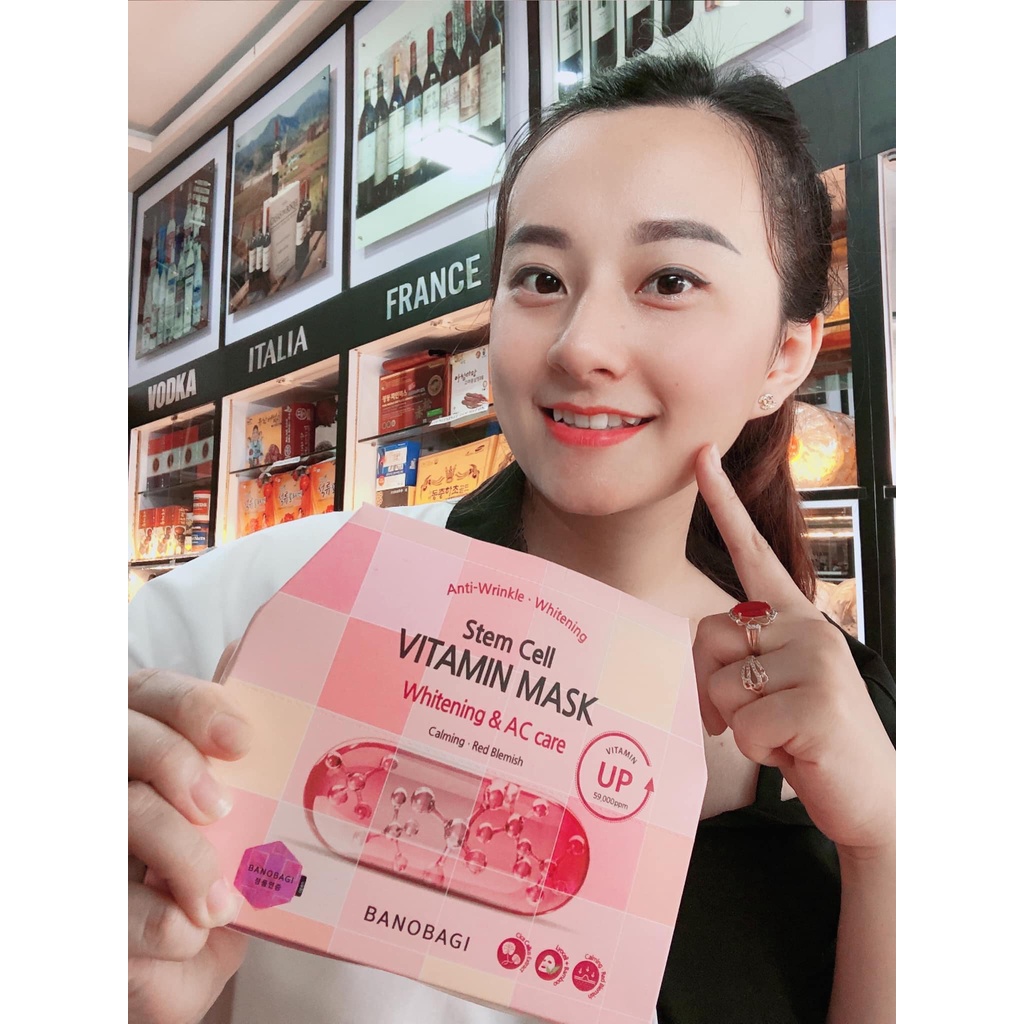 Mặt Nạ Giấy Dưỡng Ẩm Trắng Da Banobagi Stem Cell Vitamin Mask - 1 Miếng 30ml
