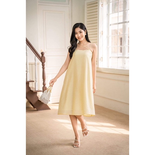 Ceci Cela - Đầm Dây Phối Cột Crossmid