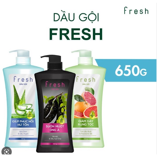 Dầu gội bưởi Fresh giảm gãy rụng tóc_650g.