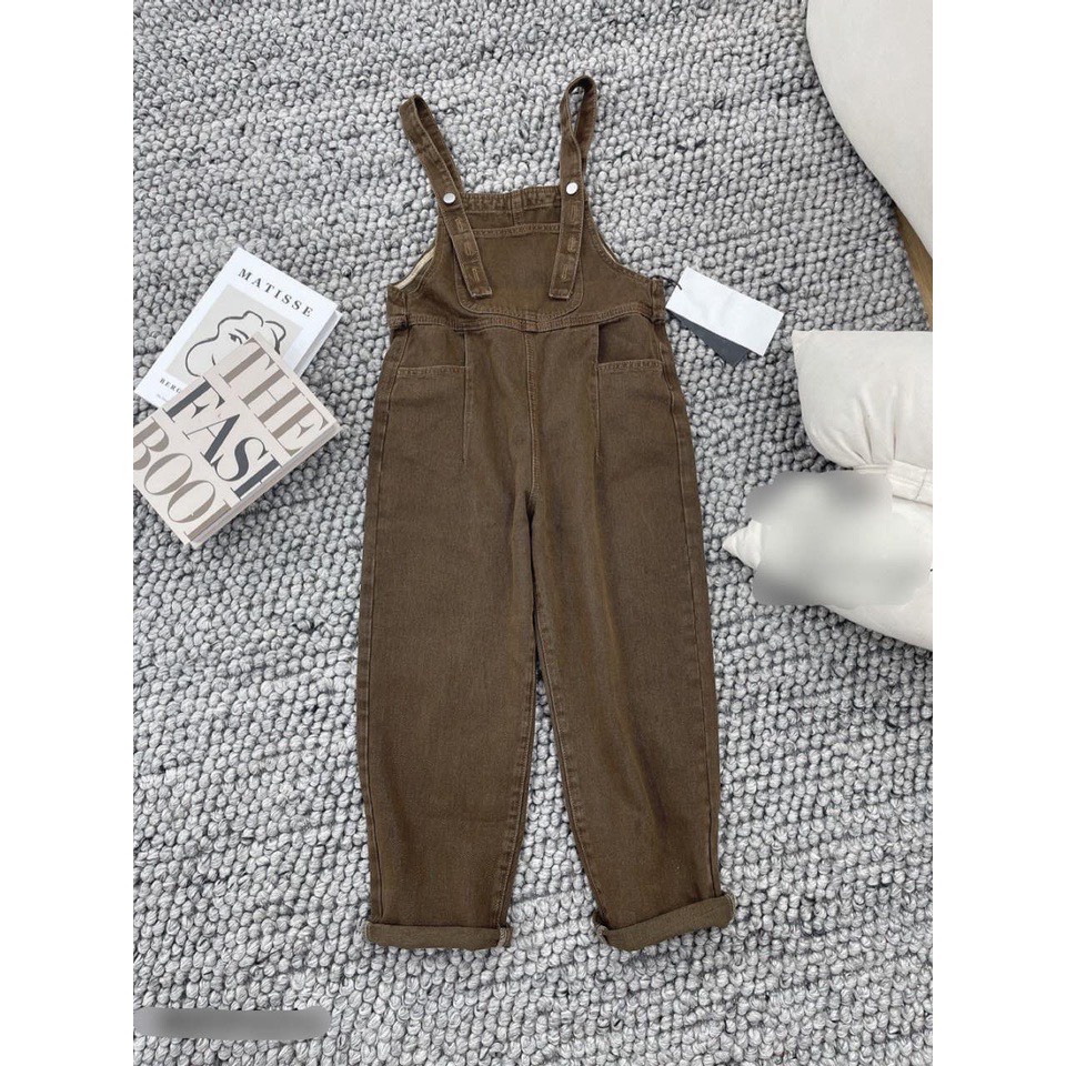 Set Yếm Bò Màu Nâu, Quần Jean dài Dáng Baggy | BigBuy360 - bigbuy360.vn
