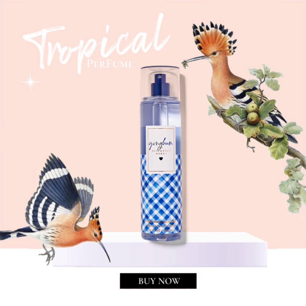 [𝕥𝕣𝕠𝕡𝕚𝕔𝕒𝕝] Xịt thơm Bath and Body Works -  GINGHAM