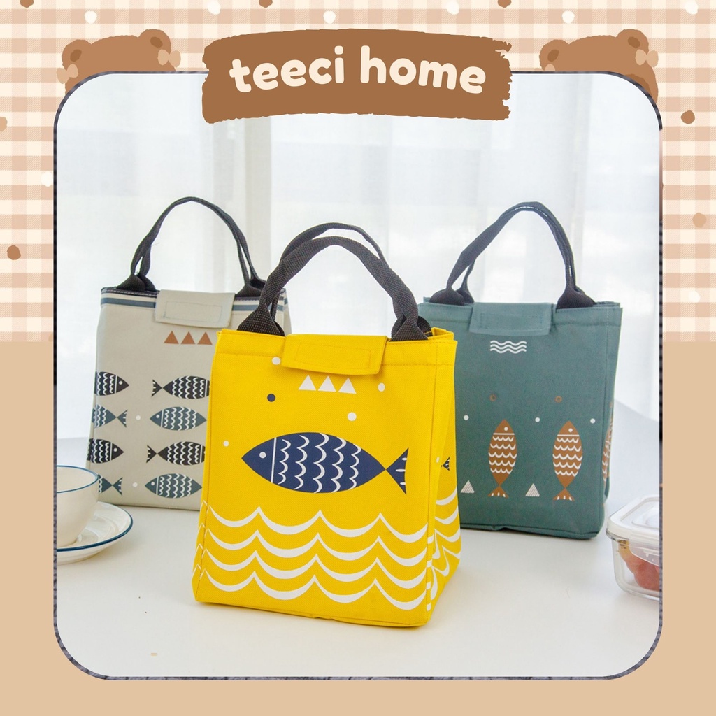 &lt;Video Review&gt; Túi Đựng Cơm Đồ Ăn Trưa Giữ Nhiệt Hình Tam Giác Quai Xách Có Thể Gấp Gọn Có Lớp Bóng Bạc Dễ Vệ Sinh U243