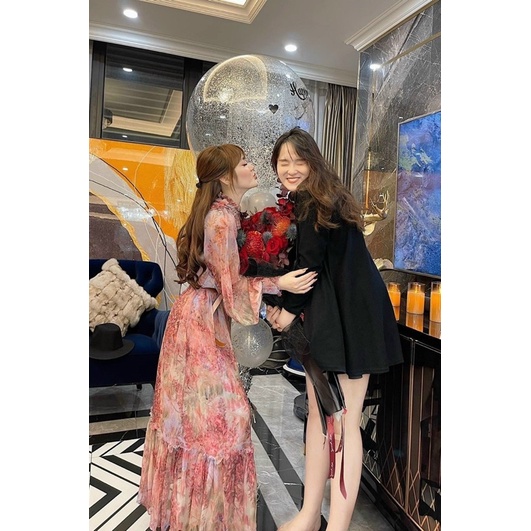 Váy hoa maxi dáng dài