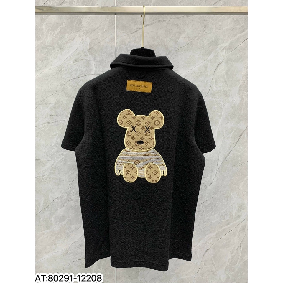 Áo Polo nam LV thêu họa tiết thun basic cộc tay phong cách trẻ trung chuẩn form nhiều màu