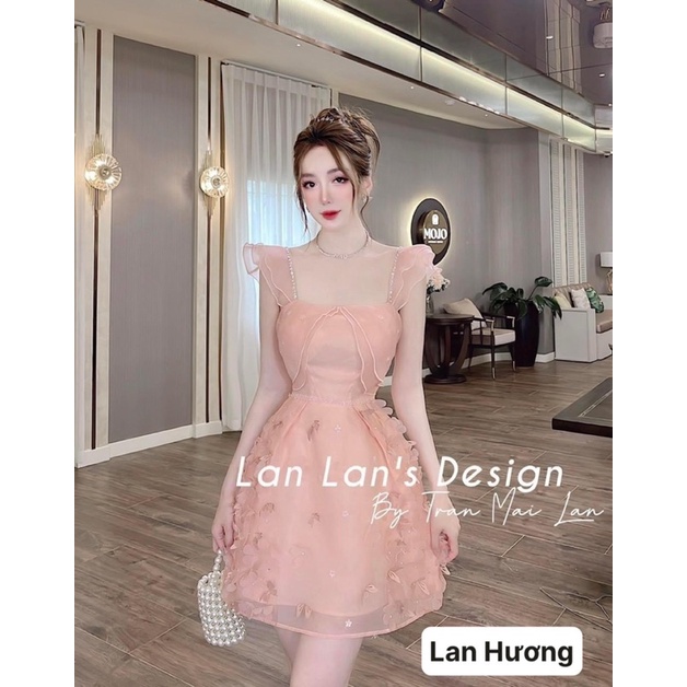 Đầm tơ cao cấp viền đá đi các sự kiện tiệc