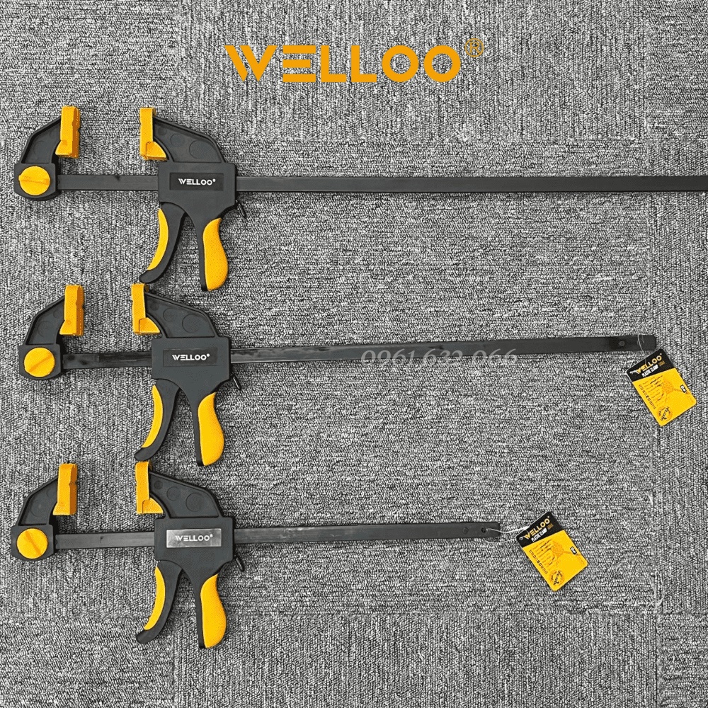 Cảo kẹp nhanh, Thanh kẹp gỗ WELLOO Chính hãng - Size 6inch, 8 inch, 10 inch PCP3216