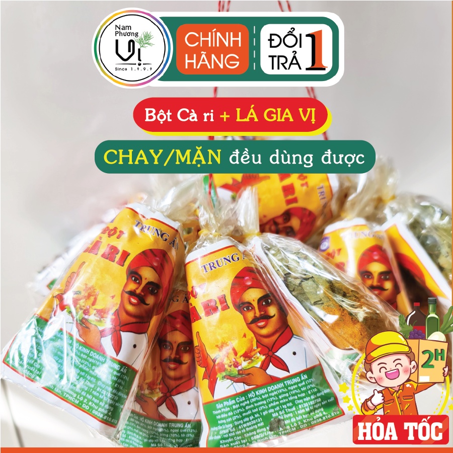 Bột cà ri lá Trung ấn gói 20gram cho màu và hương thơm tự nhiên - gói nấu cà ri ngon - tốt cho sức khoẻ - tiết kiệm
