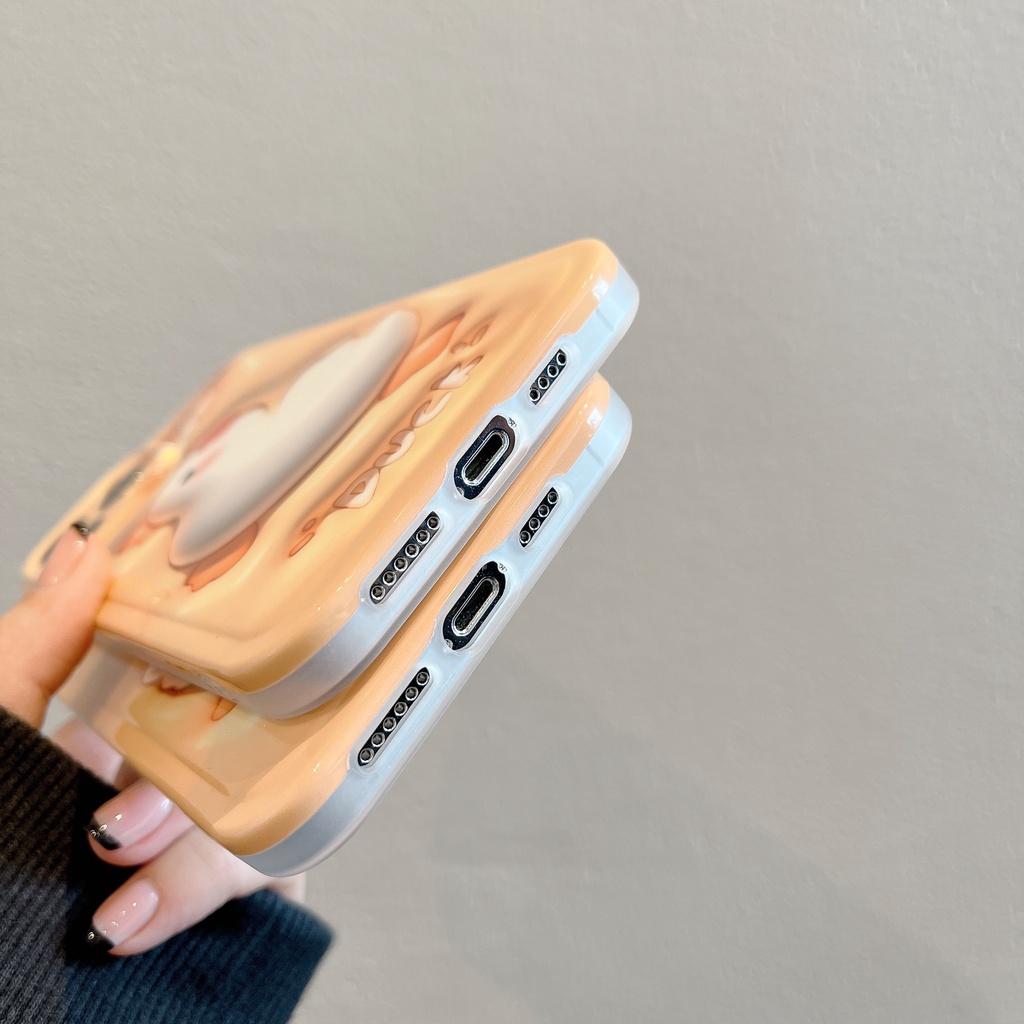 Ốp Điện Thoại IMD Chống Sốc Họa Tiết Chú Vịt Hoạt Hình Cho iPhone 14 / 13 / 12 / 11