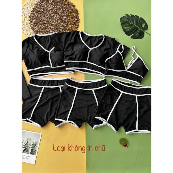 Đồ bơi bikini cộc tay đai chữ Badblood