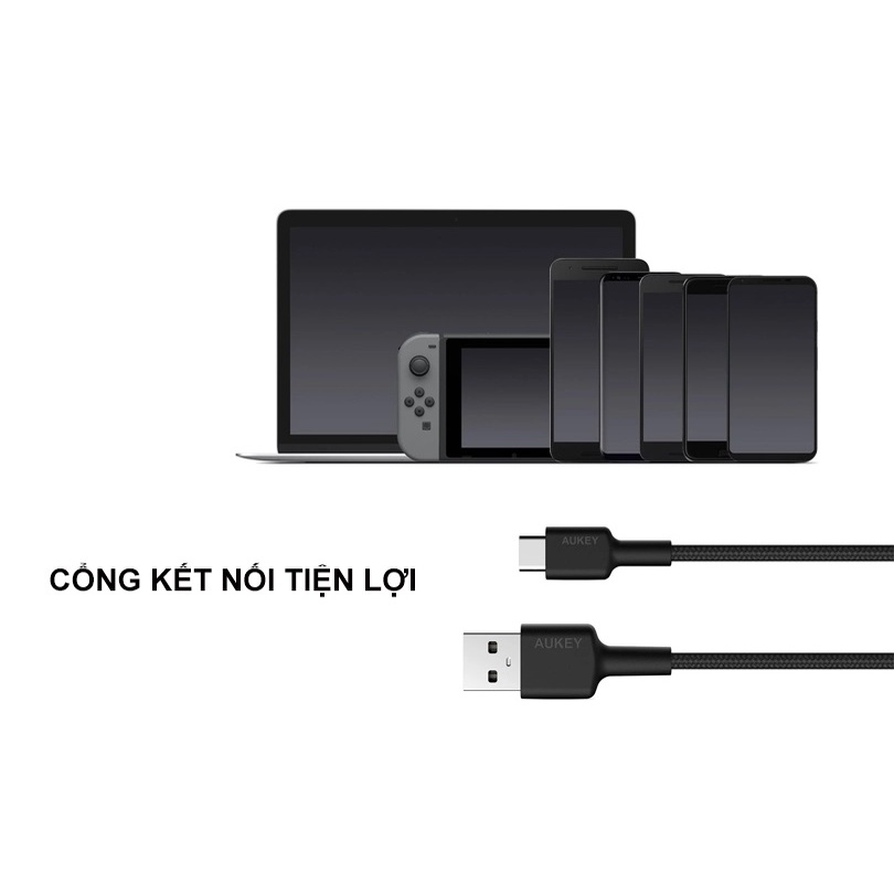 Dây cáp Aukey CB-BAL7 lõi đồng USB-A to Lightning MFI 0.9