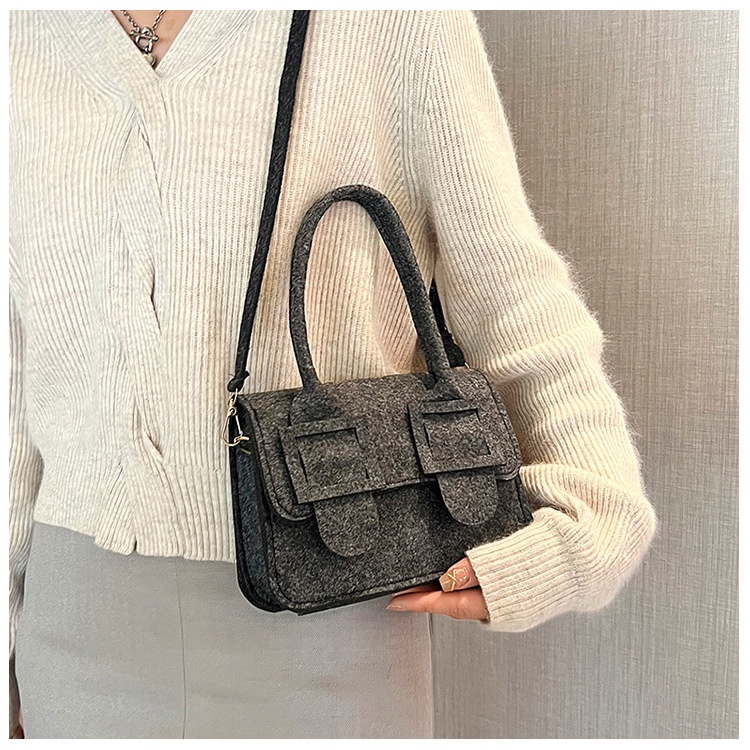 Mischa Túi Đeo Vai Da PU Hình Vuông Màu Trơn Thời Trang Cao Cấp