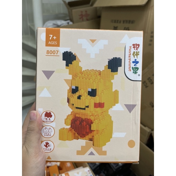 Đồ chơi lắp ráp pikachu siêu xinh 20cm