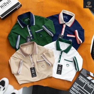Áo phông nam Gman cổ bẻ ngắn tay phối viền cao cấp : Kiểu dáng Hàn Quốc chất liệu cotton , co giãn 4 chiều(APKV)