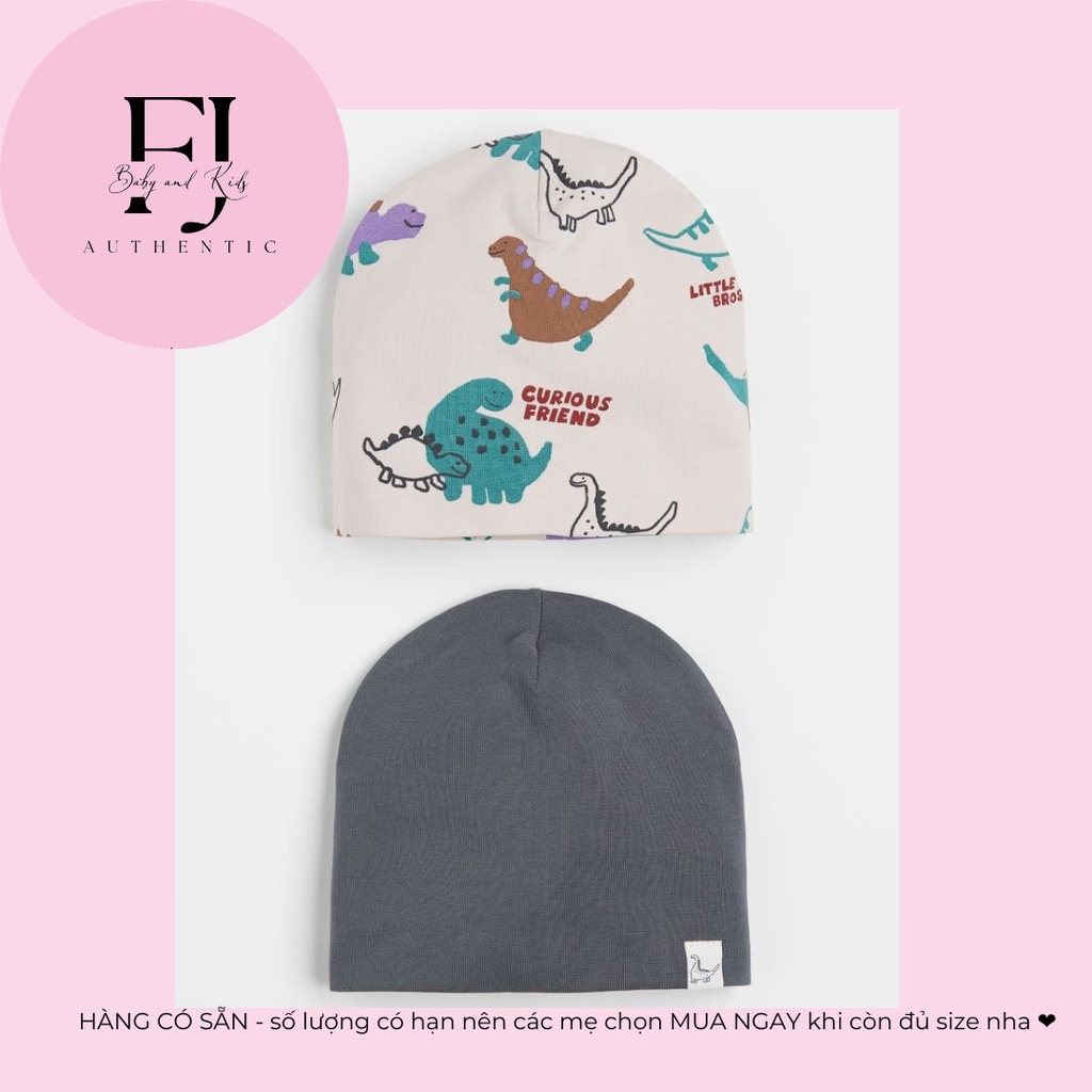 Mũ trẻ em chính hãng HM, mũ bé trai mũ khủng long, hàng hiệu cho bé Size 2-6m