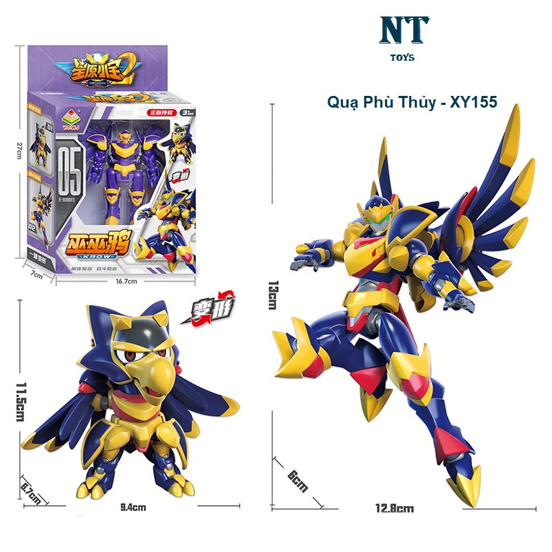 Đồ Chơi Robot Biến Hình Kong Xingbao Rùa Xanh Biển, Ếch Hạnh Phúc