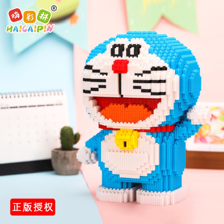 Mô hình lắp ráp Doraemon Size LỚN 22 đến 70cm Đồ trang trí Decor đáng yêu có tặng búa