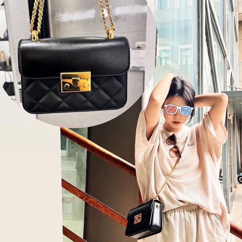 Túi xách nữ-Túi Cnk vân trám ,khóa vuông bản nhỏ!!!