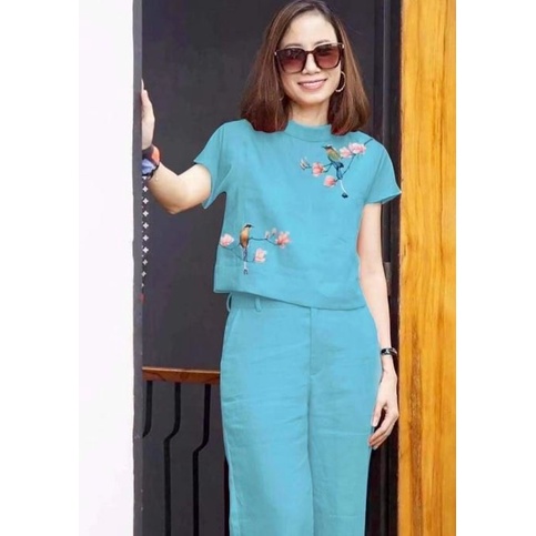 Bộ Đồ Đũi Nữ, Bộ Đũi Nữ In 3D Trẻ Trung Dành Cho Mọi Lứa Tuổi. Mã Q1