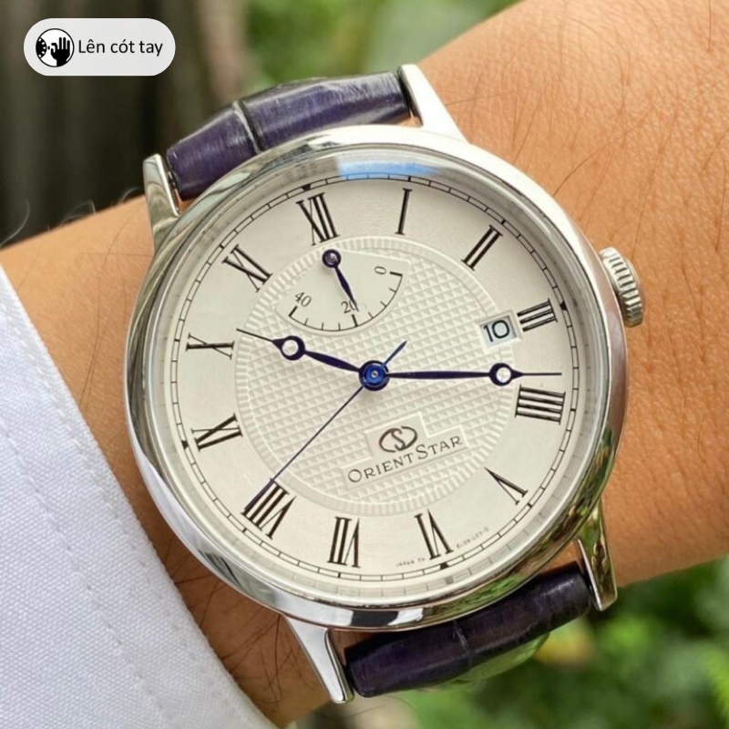 Đồng hồ cơ nam Orient Star Watch Classic SEL0900 tích cót 40 tiếng mặt kính Sapphire dây da đeo tay chính hãng