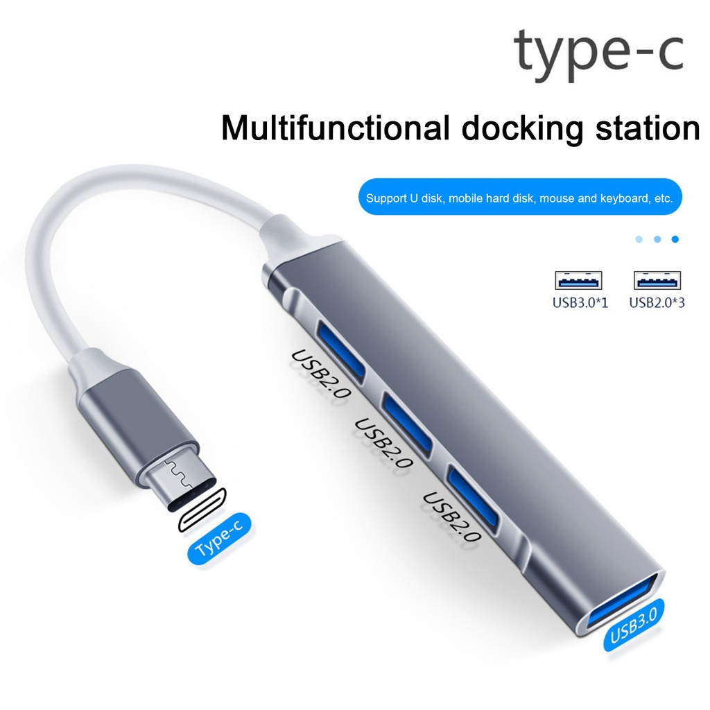 Hub Chia 4 Cổng USB 3.0 Type-C 3.0 Đa Năng Tiện Dụng