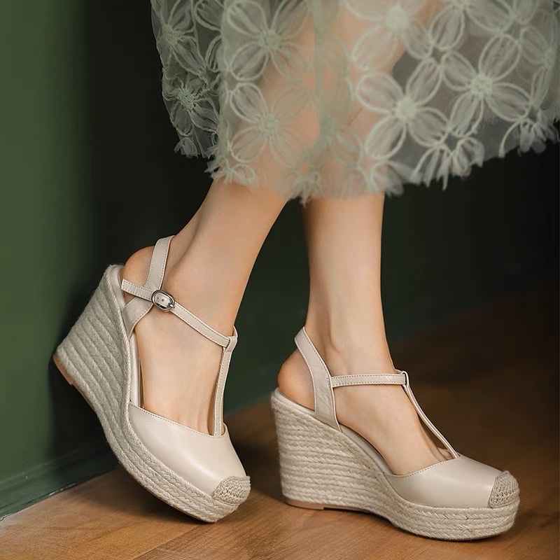 ORDER 🌴 Giày đế xuồng cói 10cm 34-39