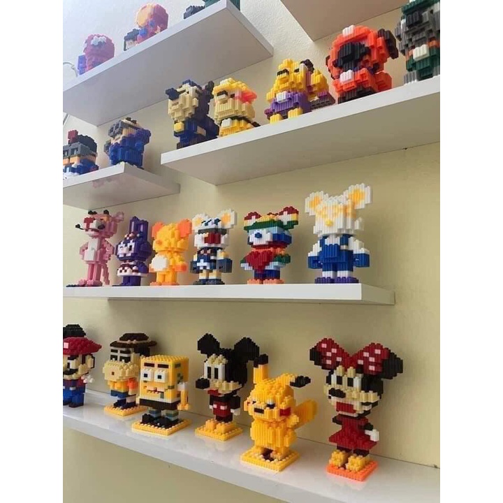Mô Hình Lắp Ráp Lego 3D, Bộ đồ chơi Lego xếp hình nhân vật Hoạt hình dễ thương cho các Bé