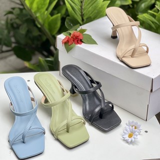 Dép Cao Gót 7p Gót Nhọn Dây Mảnh - Guốc Nữ Xỏ Ngón 7 Phân JMFW