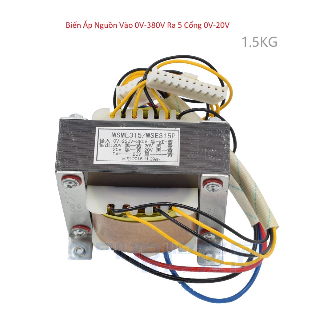 Biến Áp Nguồn Vào 0V 220V 380V Ra 5 Cổng 0V-20V