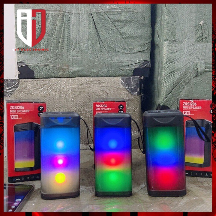 Loa bluetooth ZQS-1201 cầm tay loa nghe nhạc Không dây đèn led RGB
