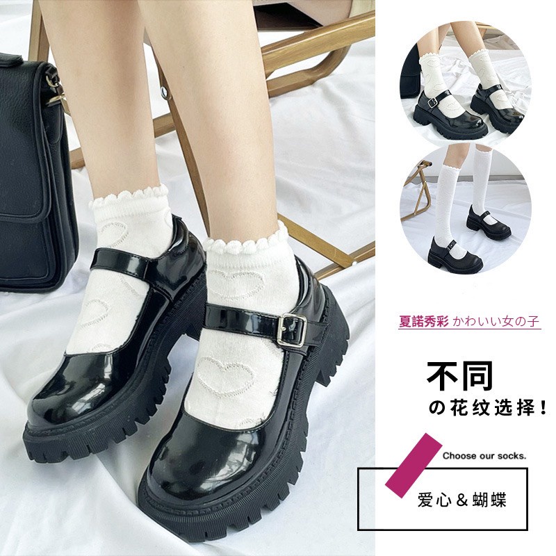 Giày LOLITA Nữ Da Bóng, ulzzang phong cách Hàn quốc mary quai cài đế cao cá tính năng động mới hot