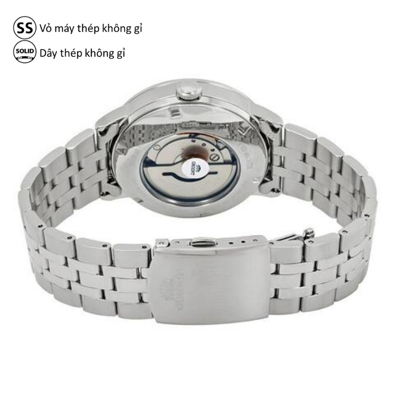 Đồng hồ nam Orient Watch Sun and Moon Gen 1 FET0P002W0 máy cơ Automatic kính Sapphire chống xước dây thép tay chính hãng