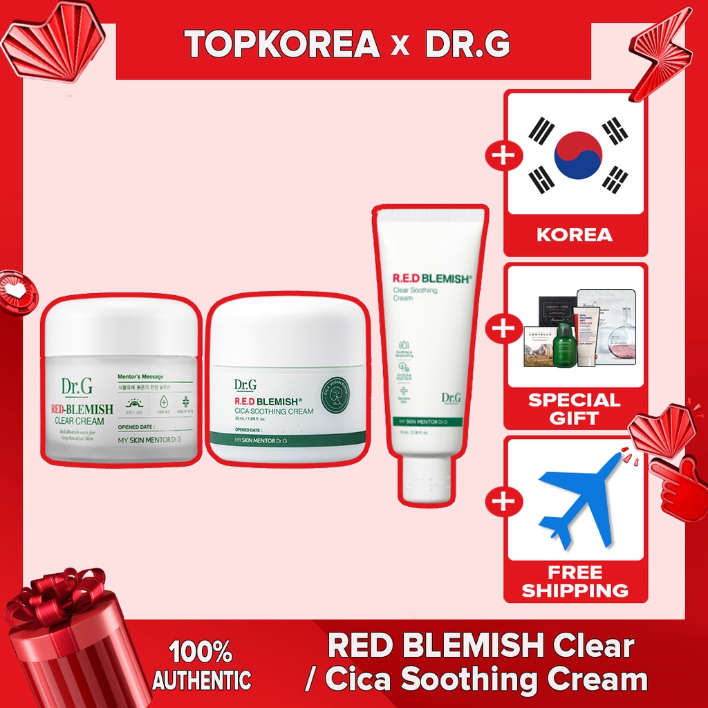 Kem dưỡng da làm dịu mịn DR.G chiết xuất rau má/ trong suốt loại bỏ nốt mẩn đỏ50ml