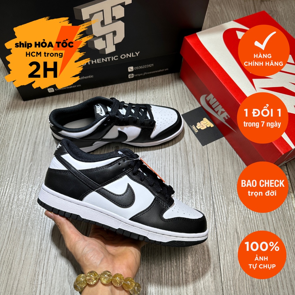 Giày thể thao NIKE DUNK LOW RETRO WHITE BLACK PANDA DD1391 100 CW1590 100