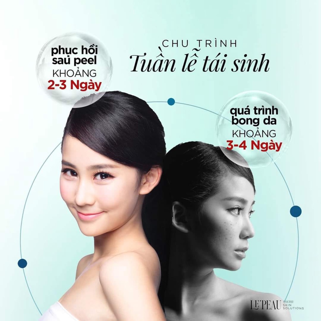 Peel da vi tảo Lepeau sạch mụn thâm sẹo rỗ, hàng công ty phân phối chính hãng