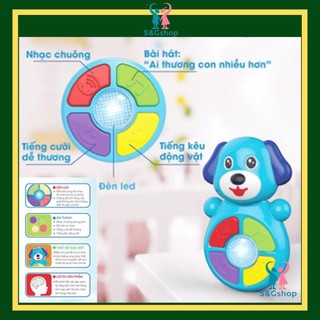 Điện thoại đồ chơi có nhạc cho bé, babyphone Antona có đèn led, nhạc chuông, tiếng kêu động vật, bài hát.