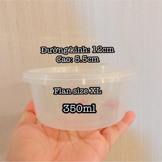 Hũ nhựa PP dẹp đựng slime - 350ml (Combo 10 hũ)
