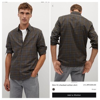Áo sơmi nam Mango auth vợt sale