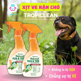 Xịt ve rận bọ chét cho chó Tropiclean Natural Flea & Tick