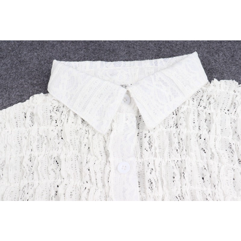 ORDER  ÁO SƠ MI REN CHUN CROPTOP